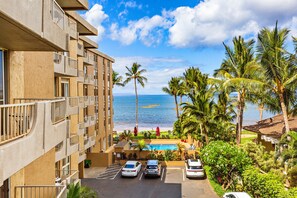 Ocean and pool views from your lanai