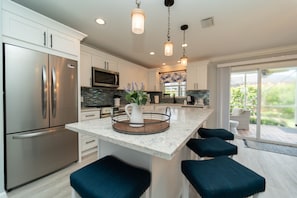 Kitchen with Island for additional seating