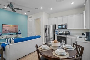 Living room open to the Kitchen