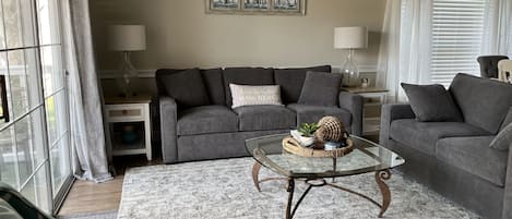 Living room with sleeper sofa