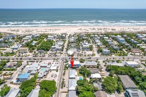 Just a block from the beach!