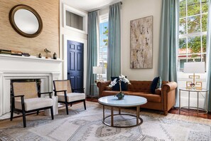 The living room allows for plenty of relaxation space for your group