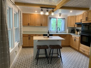 Kitchen with tin ceilings and all appliances