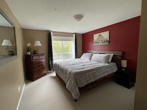Master bedroom with mountain views and ensuite
