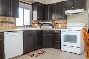 Beautiful kitchen with new appliances.