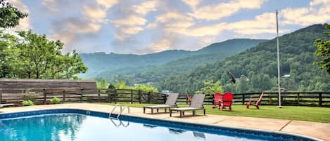In-Ground Pool with Mountain Views at Frogmore Estate