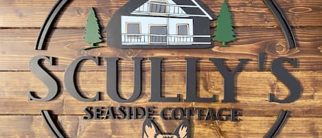 My dog, Scully, is the namesake and logo of the cottage! 