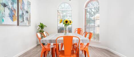 Sunlit dining area: Perfect for meals.