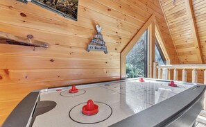 Enjoy the air hockey table!