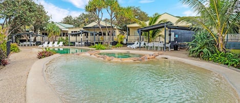 Communal Pool, children's wading pool and Spa