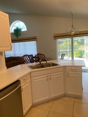 Fully stocked kitchen