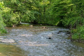 The sound of Cane Creek adds to your stay