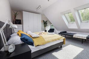 Cozy bedroom in the apartment. 