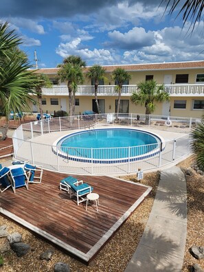 View of the pool from the condo