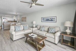 Living room to dining room and kitchen