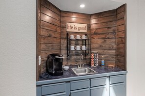 Coffee nook in living room