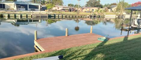 Private dock on canal