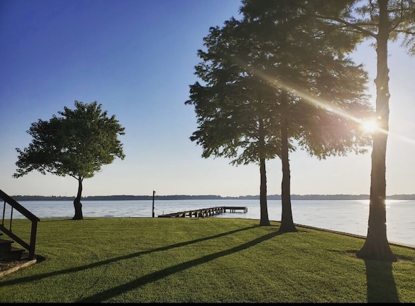 The cottage offers stunning waterfront views.