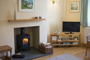 Log burning stove in Yewdale Cottage in the Lake District