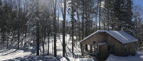 The Luna Cabin in her winter glory