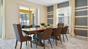 The home offers space for the whole family with 6 bedrooms and multiple living areas