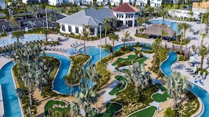 Waterslide fun & poolside chills! This resort boasts a tropical water park for epic staycations.