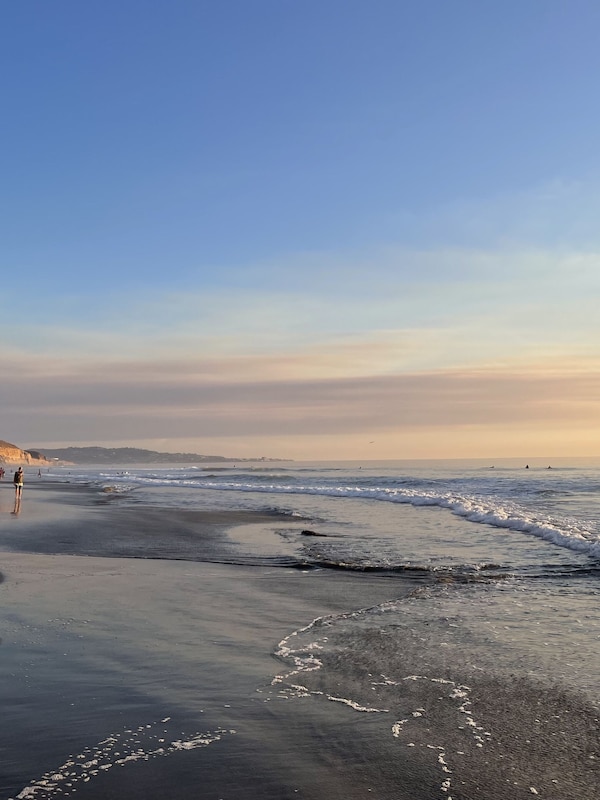 Torrey Pines State Beach; 10 min walk/3 min drive; gear & parking pass provided