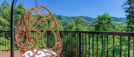 Birchwood Lodge's deck with stunning views