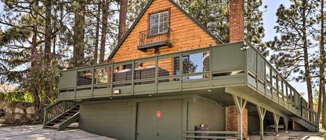 Big Bear Lake Vacation Rental | 3BR | 2BA | Stairs Required to Access