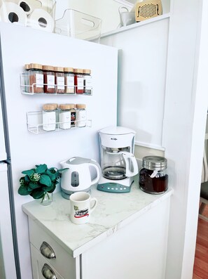 Coffee/Tea station for that perfect morning (or night) cup. 