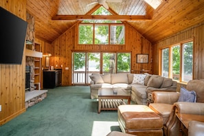 Great room with soaring ceilings