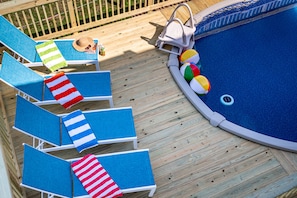 Lounge in the sun on the brand new deck or cool off in the refreshing pool.