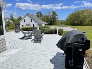 Deck with propane grill