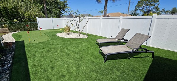 New! April 2024, a 4 hole putting green! Enjoy working on your putting!