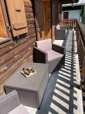 summer lounge on the balcony