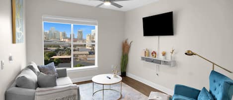 Living Room w / Amazing Downtown View