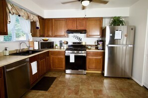 Spacious kitchen with all new appliances.