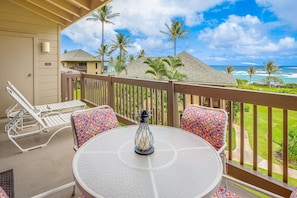 Enjoy your meals on the lanai.