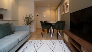 Gorgeous living room with a dining area and AC. #AC #cozy