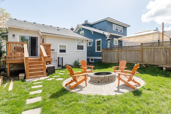 Enjoy the Seattle outdoors by the fire pit