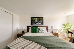End your day in a PNW forest inspired bedroom