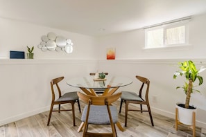 Enjoy a meal together at the dining table