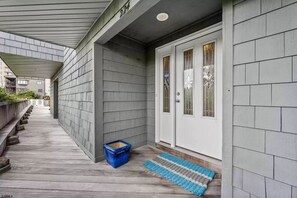 Front door, make a right or a left and the ramp to the beach and boardwalk