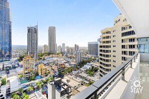 Large Balcony with panoramic views of the Gold Coast