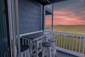 Take in the majestic views from the deck with seating for four people!