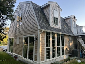 Outside view of the gable apartment entrance