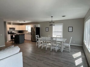Dining room and kitchen