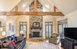 Spacious living room with lots of natural light