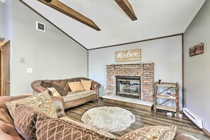 Living Room | Decorative Fireplace | Central A/C