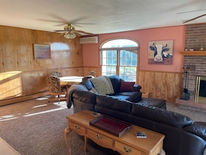Relax in the cozy family room